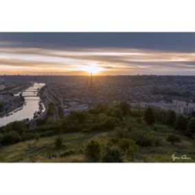 Tableau sur toile crépuscule rouen 45x65 cm - Fabriqué en France