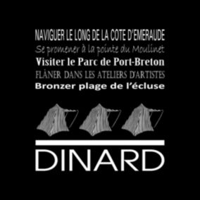 Tableau sur toile dinard noir 30x30 cm - Fabriqué en France