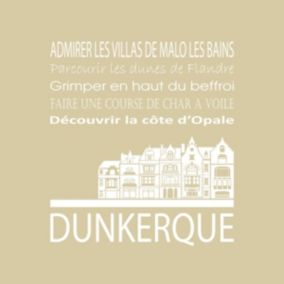 Tableau sur toile dunkerque beige 30x30 cm - Fabriqué en France