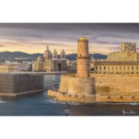 Tableau sur toile entrée port de marseille 30x45 cm - Fabriqué en France