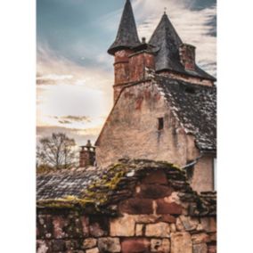 Tableau sur toile église collonges 100x140 cm - Fabriqué en France