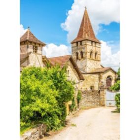 Tableau sur toile église saint-pierre de carennac 100x140 cm - Fabriqué en France