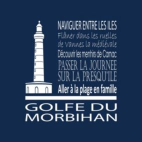 Tableau sur toile golfe morbihan navy 30x30 cm - Fabriqué en France