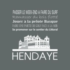 Tableau sur toile hendaye cendre 30x30 cm - Fabriqué en France