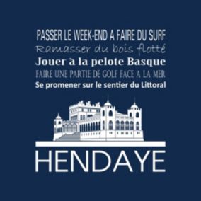 Tableau sur toile hendaye navy 30x30 cm - Fabriqué en France