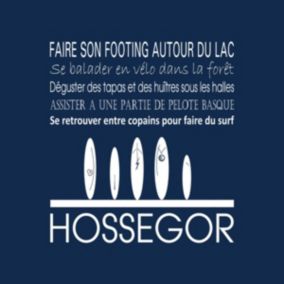 Tableau sur toile hossegor navy 30x30 cm - Fabriqué en France