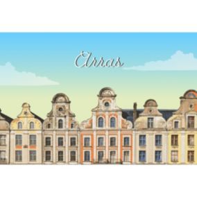 Tableau sur toile illustration arras 30x45 cm - Fabriqué en France