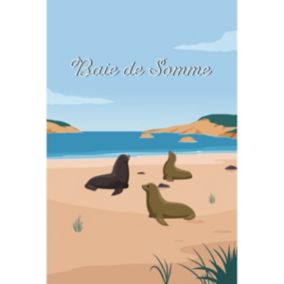 Tableau sur toile illustration baie de somme 45x65 cm - Fabriqué en France