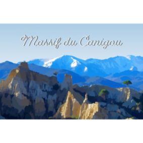 Tableau sur toile illustration canigou 30x45 cm - Fabriqué en France