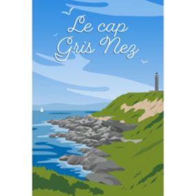 Tableau sur toile illustration cap gris nez 30x45 cm - Fabriqué en France