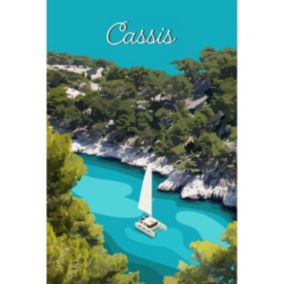 Tableau sur toile illustration cassis 30x45 cm - Fabriqué en France