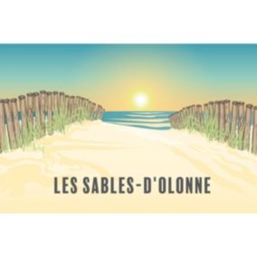 Tableau sur toile illustration chemin sables-d'olonne 45x65 cm - Fabriqué en France