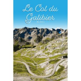 Tableau sur toile illustration col du galibier 30x45 cm - Fabriqué en France