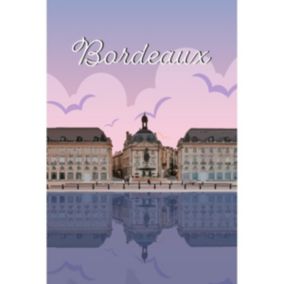 Tableau sur toile illustration de bordeaux 45x65 cm - Fabriqué en France