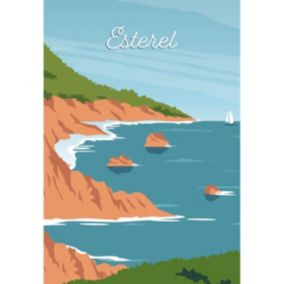 Tableau sur toile illustration esterel 30x45 cm - Fabriqué en France