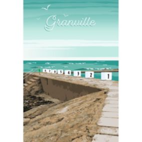 Tableau sur toile illustration granville 65x97 cm - Fabriqué en France