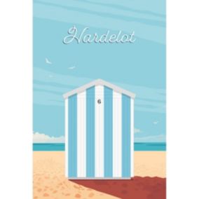 Tableau sur toile illustration hardelot 30x45 cm - Fabriqué en France