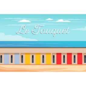 Tableau sur toile illustration le touquet 30x45 cm - Fabriqué en France