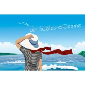 Tableau sur toile illustration les sables-d'olonne 45x65 cm - Fabriqué en France