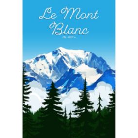 Tableau sur toile illustration mont blanc 30x45 cm - Fabriqué en France