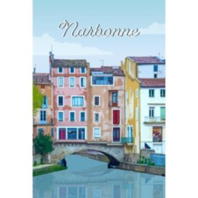 Tableau sur toile illustration narbonne 30x45 cm - Fabriqué en France