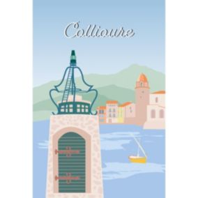 Tableau sur toile illustration phare de collioure 45x65 cm - Fabriqué en France