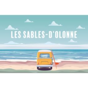 Tableau sur toile illustration van sable-d'olonne 45x65 cm - Fabriqué en France