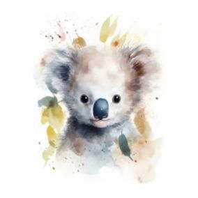 Tableau sur toile koala aquarelle 30x45 cm - Fabriqué en France