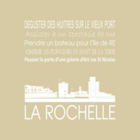 Tableau sur toile la rochelle beige 30x30 cm - Fabriqué en France