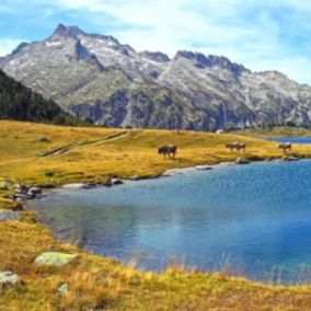 Tableau sur toile lac d'aumar 65x65 cm - Fabriqué en France