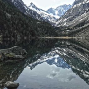 Tableau sur toile lac de gaube 45x45 cm - Fabriqué en France