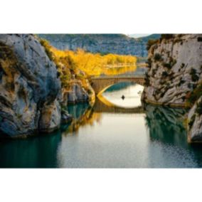 Tableau sur toile lac de quinson 30x45 cm - Fabriqué en France