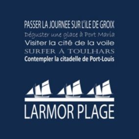 Tableau sur toile larmor navy 30x30 cm - Fabriqué en France