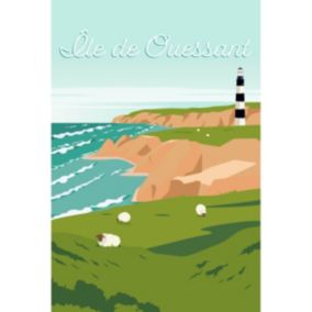 Tableau sur toile île d'ouessant 45x65 cm - Fabriqué en France