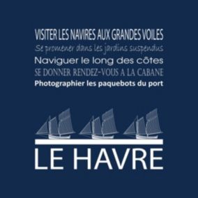 Tableau sur toile le havre navy 30x30 cm - Fabriqué en France