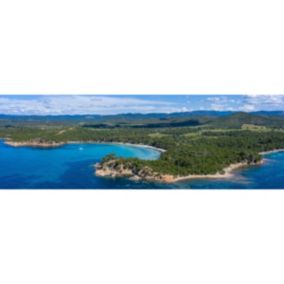 Tableau sur toile le lavandou vue du ciel 30x97 cm - Fabriqué en France