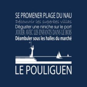 Tableau sur toile le pouliguen navy 30x30 cm - Fabriqué en France