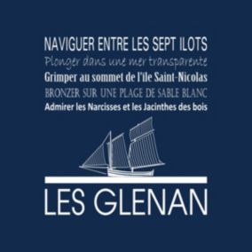 Tableau sur toile les glenan navy 30x30 cm - Fabriqué en France