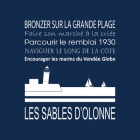 Tableau sur toile les sables d'olonne navy 30x30 cm - Fabriqué en France