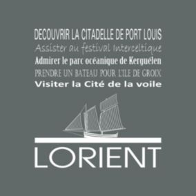 Tableau sur toile lorient cendre 30x30 cm - Fabriqué en France