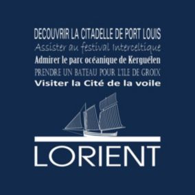 Tableau sur toile lorient navy 30x30 cm - Fabriqué en France