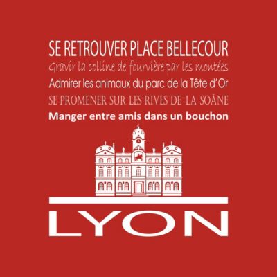 Tableau sur toile lyon rouge 30x30 cm Fabriqué en France
