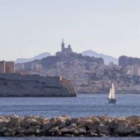 Tableau sur toile marseille de frioul 30x30 cm - Fabriqué en France