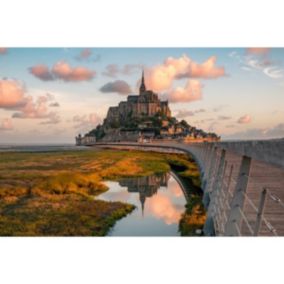 Tableau sur toile mont-saint-michel 65x97 cm - Fabriqué en France