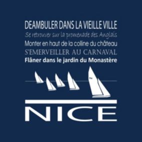 Tableau sur toile nice navy 30x30 cm - Fabriqué en France