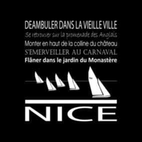 Tableau sur toile nice noir 30x30 cm - Fabriqué en France