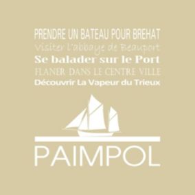 Tableau sur toile paimpol beige 30x30 cm - Fabriqué en France