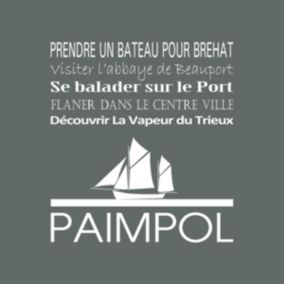 Tableau sur toile paimpol gris 30x30 cm - Fabriqué en France