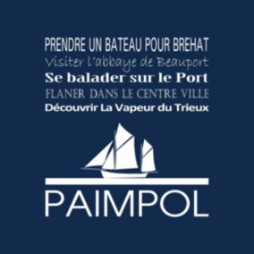 Tableau sur toile paimpol navy 30x30 cm - Fabriqué en France