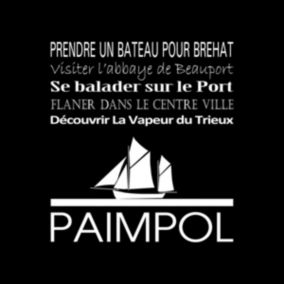 Tableau sur toile paimpol noir 30x30 cm - Fabriqué en France